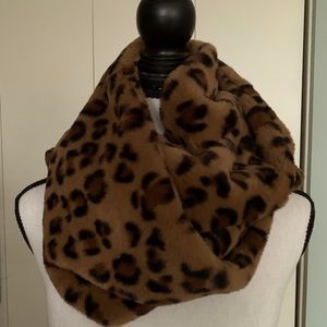 Faux Fur Infinity Scarf with Hood